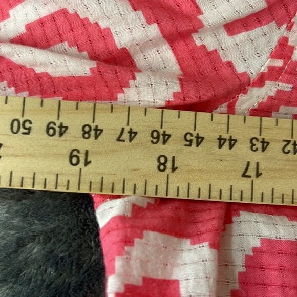 Sharon Young Top womens size small Botton Up Geo Print cotton shirt Boho Blouse - Picture 8 of 10